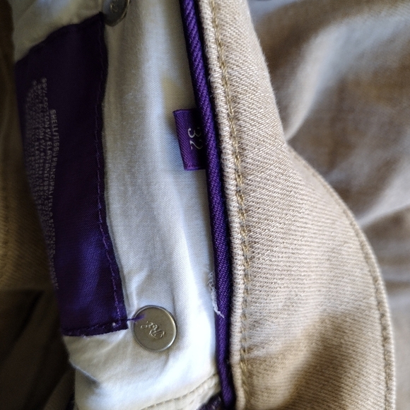 Vintage Ralph Lauren PURPLE LABEL Beige Jeans Size US 32 Made in Italy - Picture 7 of 9